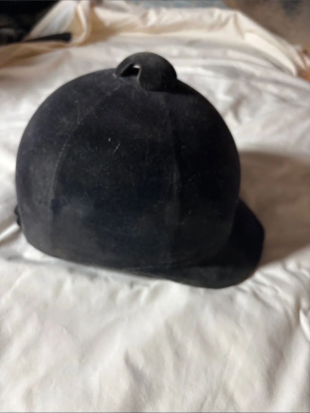 Vintage Black Velvet Riding Hat